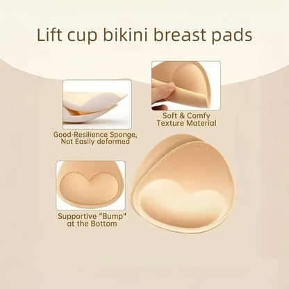 8pcs (4 Pairs) Adhesive Push Up Bra Patches Suitable for Swimsuit & Casual Attire - Removable Reusable Nipple Covers with Sponge Inserts, Lightweight Comfortable Seamless Suitable for Women's Underwear, Bikini Bra Contours, Lingerie Accessories