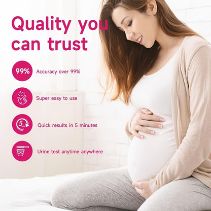 HCG Pregnancy Test Strips Kit - 25 50 or 100-Piece Home Test Options