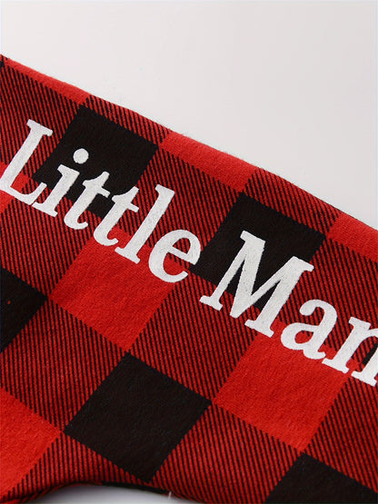 Kukitty Baby Boy Clothes 'Mama'S Boy' Letter Printed Hoodie Sweatshirt Tops And Plaid Pants, 2pcs Fall Winter Outfit Set, for Outdoor