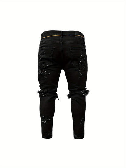 Men's Skinny Jeans - Classic Wash Distressed Modern