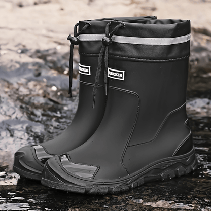 Short Shoes, Outdoor Unisex Large Size Non-Slip Rain Boots, with Adjustable Drawstring Opening, Suitable for Rainy Day Outings, Hiking, Fishing, Work, And Construction Sites