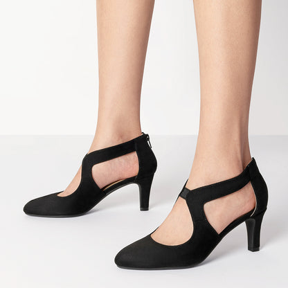 Women's Pumps Closed Pointed Toe Kitten Heels Elegant Party Wedding Dress Shoes for Women Comfortable Cross Strap Wedding Prom Party Stiletto Shoes for Women