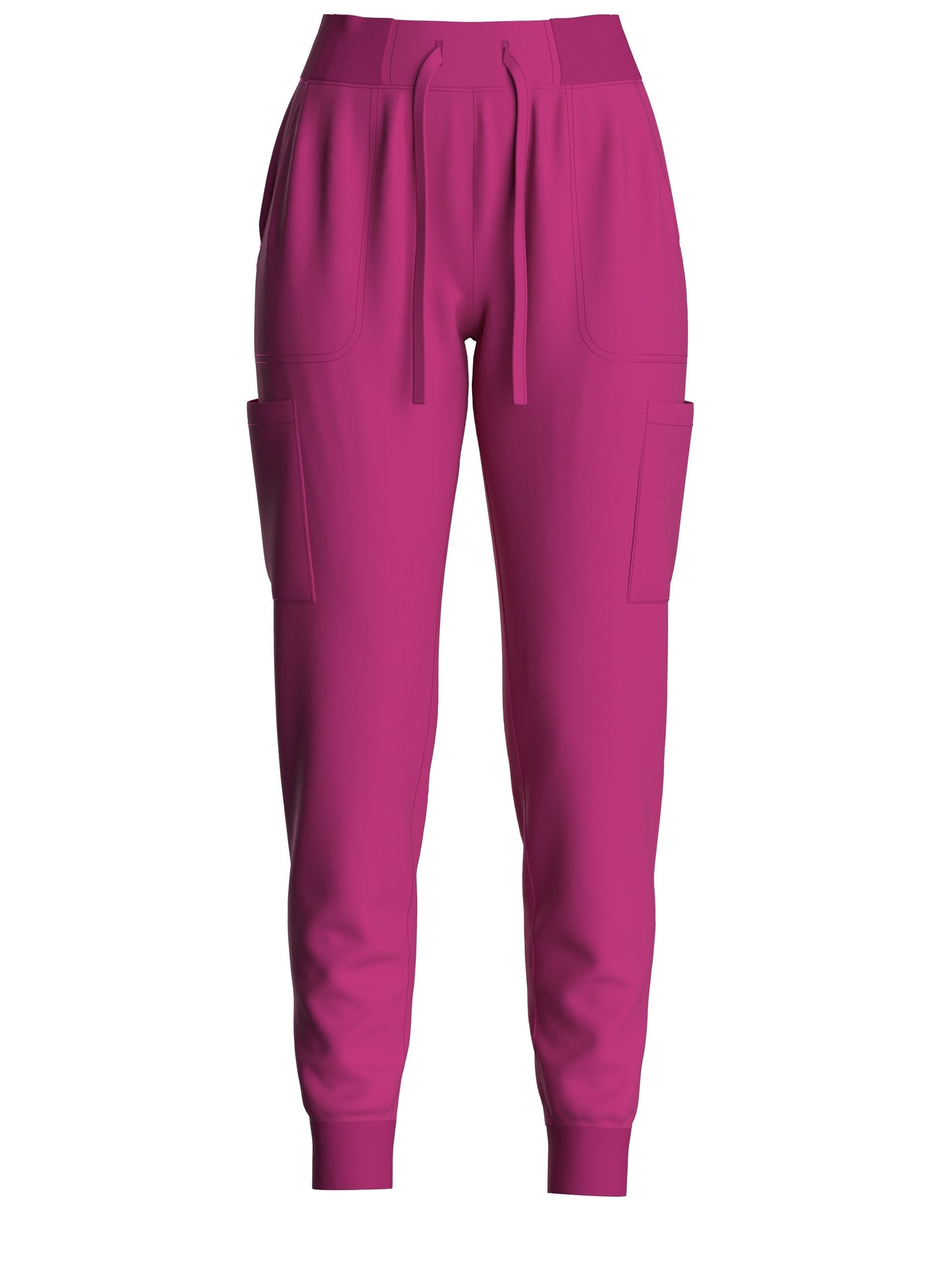 Women's Solid Two-piece Set - Elegant Short Sleeve V Neck Scrub Top & Drawstring Pants Outfits, Clothing