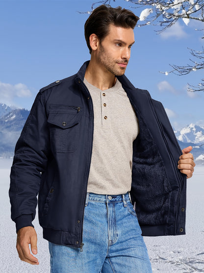 Men's Black Cotton Cargo Jacket - product view 19