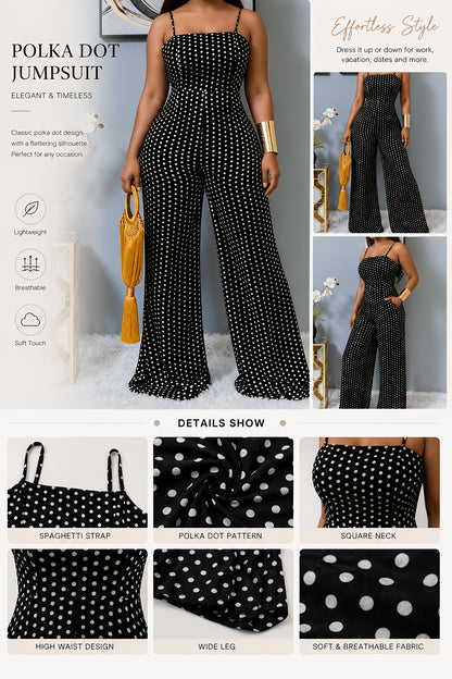 Summer Women'S Polka Dot Print Strapless Jumpsuit