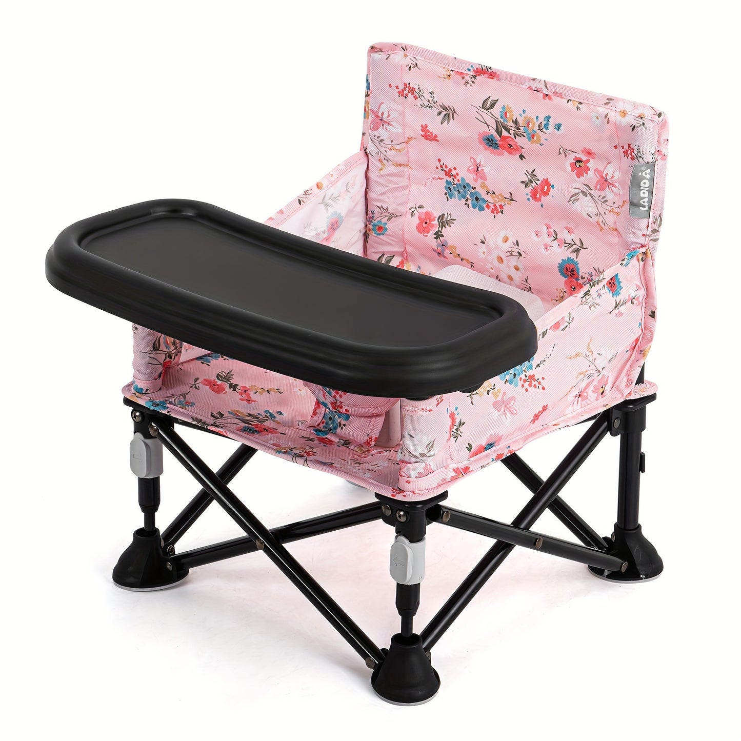 Foldable Baby Portable Dining Chair, Portable Baby Chair Baby Beach Chair, Baby Camping Chair with Tray for Baby Girl, Design Straps to Kitchen Chairs, Indoor/Outdoor Use As Hallowee & Christmas