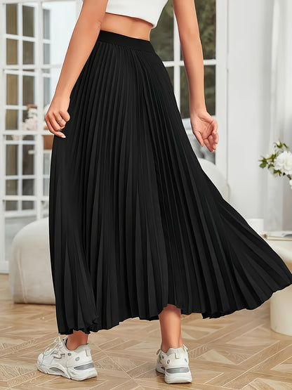 3pcs Women'S Pleated Skirt Set - Stylish And Versatile Outfit for Work, Parties, Or Casual Wear, Elastic Waistband, Perfect for Everyday Fashion Or Special Occasions