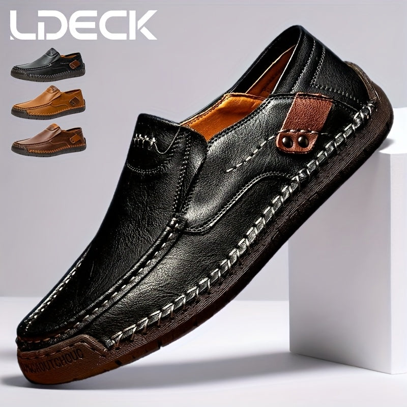 [Breathable Slip-On Loafers] New Hand-Stitched Men's Outdoor Casual Shoe Slip-On Shoe Spring Low-Cut Breathable Plus Size Loafers