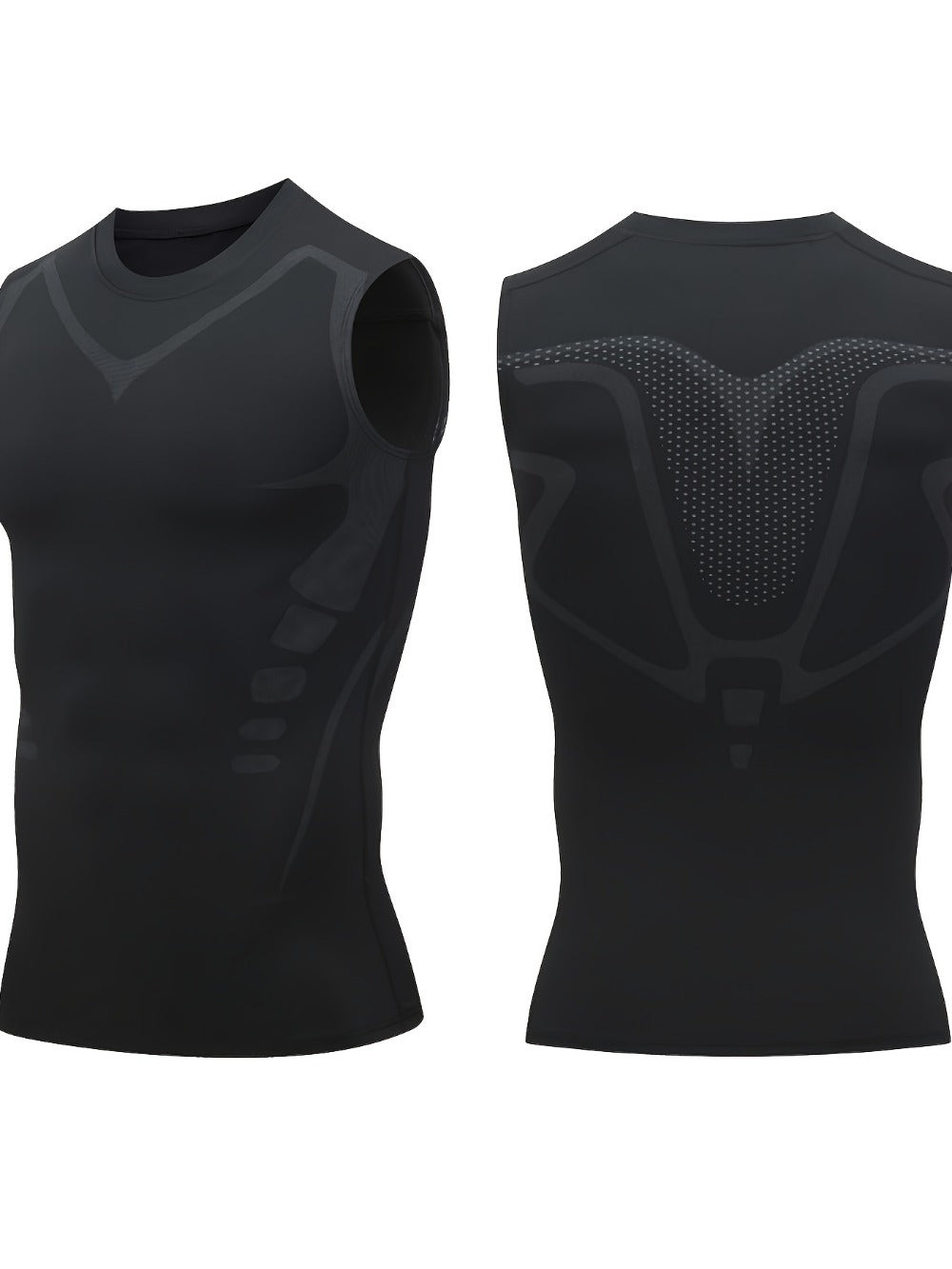 Men's 3-Pack Compression Tank Tops - Quick-Dry Sleeveless Base Layer