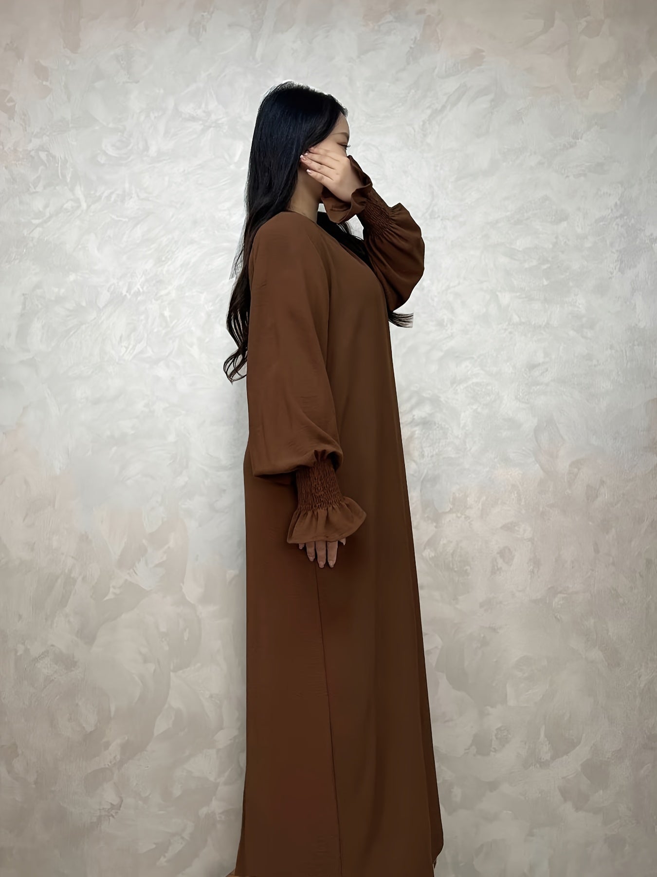 Soft Crepe Material with Pocket Mulim Lady Abaya Prayer Abaya