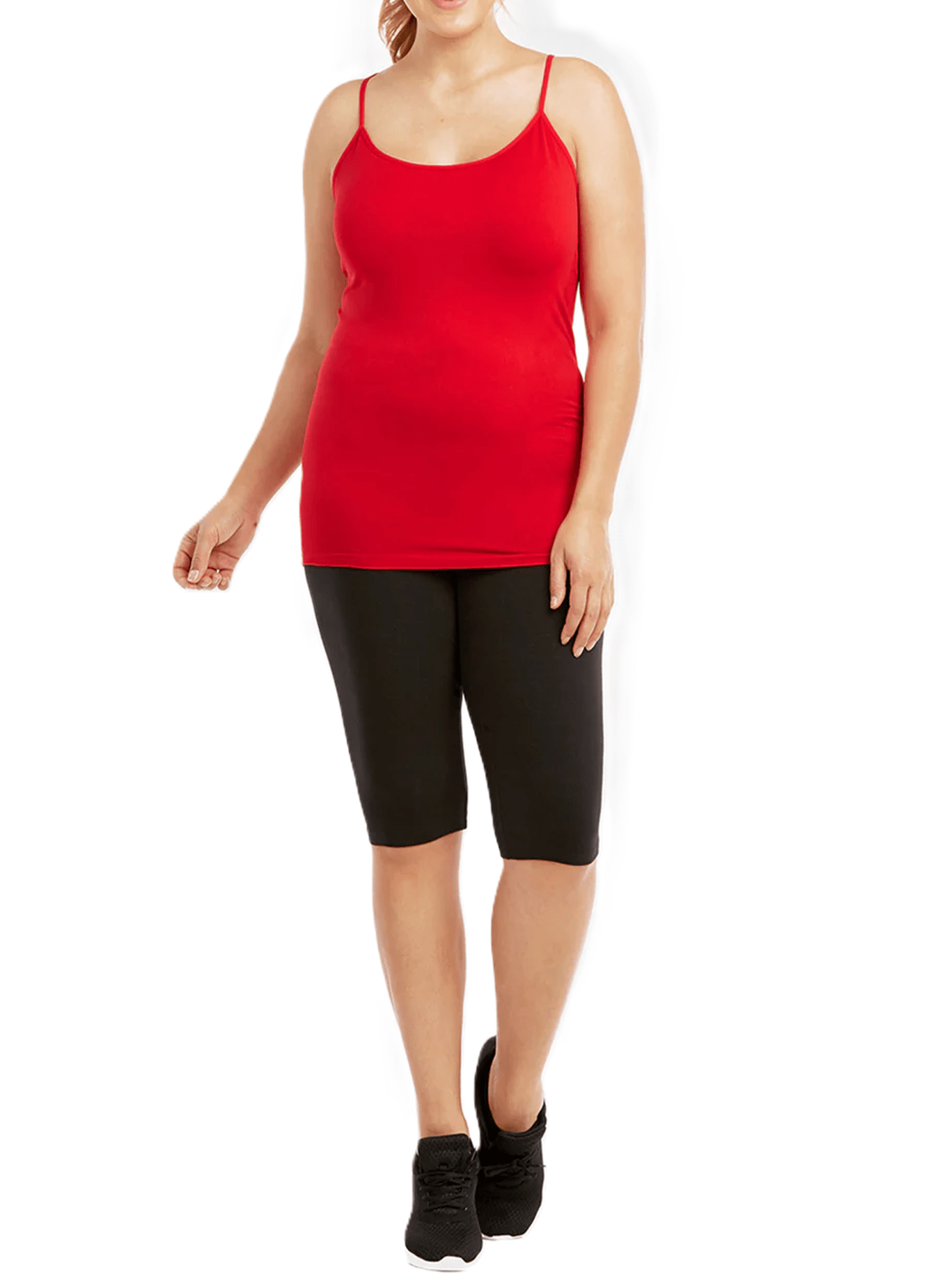 LADIES PLUS SIZE COTTON LEGGING SHORTS 21 INCH OUTSEAM, KNEE LENGTH