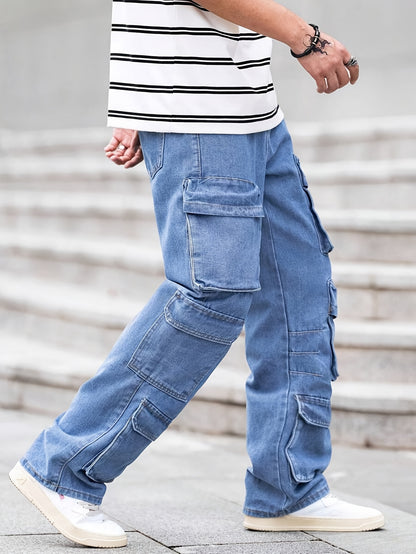 Men'S Cargo Pants Featuring Various Pockets - Made from a, Suitable for Casual Wear Throughout The Year