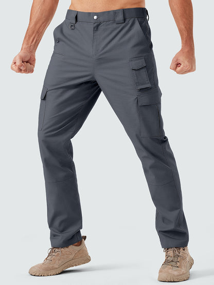 31' Men's Work Pants Cargo Pants Loose Casual Multi Pockets Outdoor Pants Color Block Straight Leg Cargo Pants with 8 Pockets