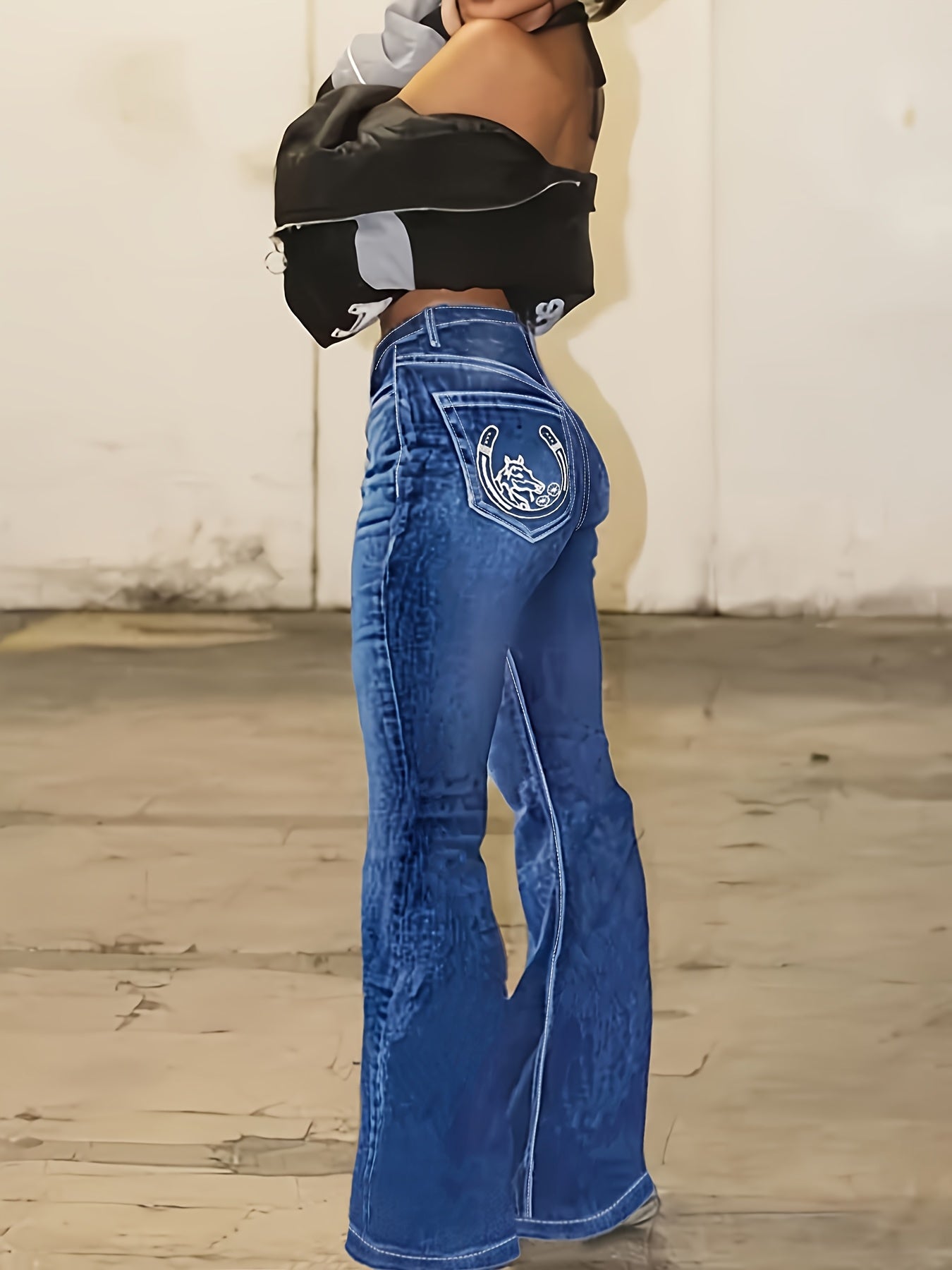 Black High-Waist Jeans - product view 35