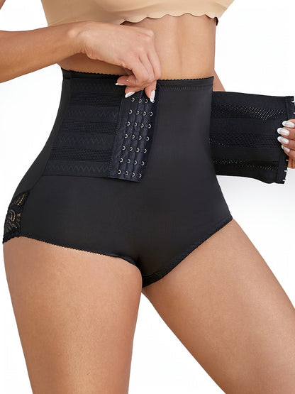 [Waist Compression Pants] Women's Waist Compression Pants Designed to Enhance The Hips, Featuring a Corset Style And Lace Details, Aimed at Reducing Waist Size And Providing Support