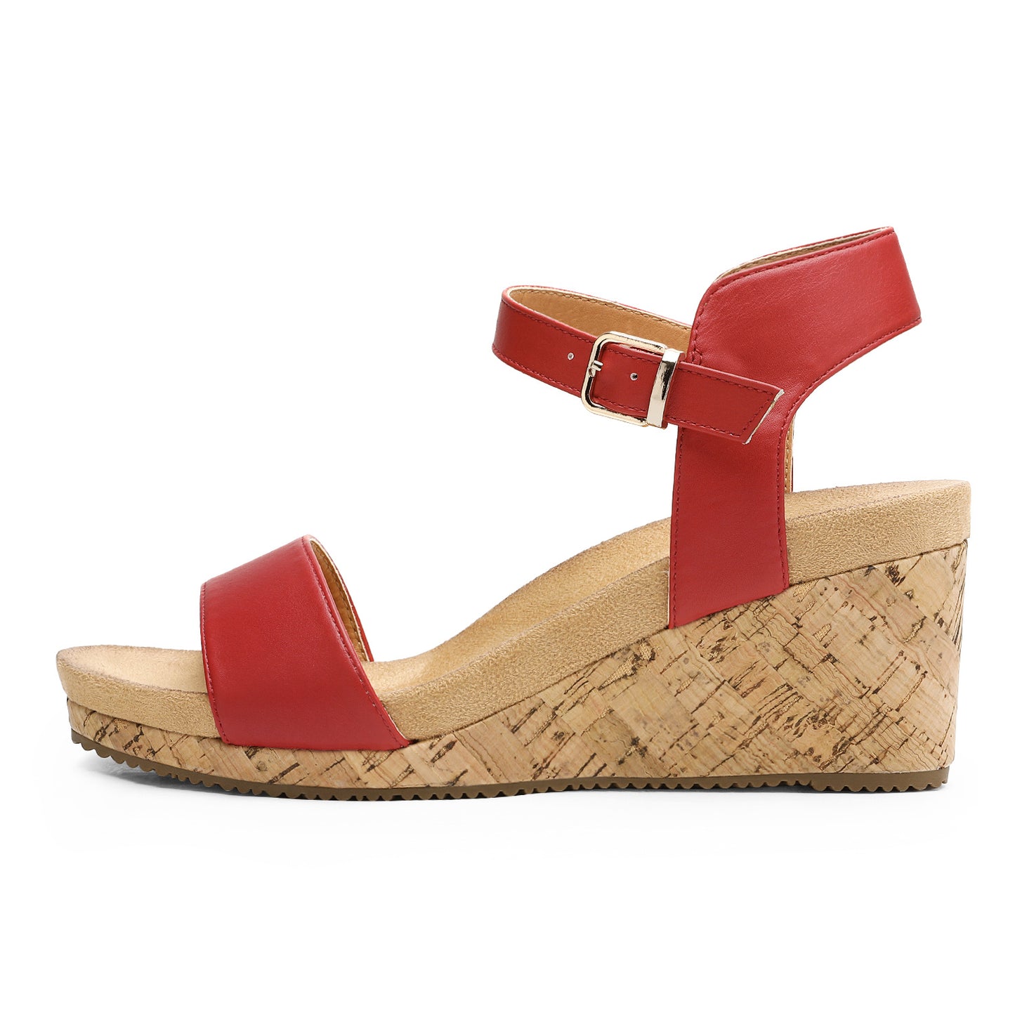 Women's Open Toe Buckle Ankle Strap Platform Wedge Sandals Durable Versatile Style for party, dance, shopping, walk, office, beach stylish look, Classic and versatile style Women Shoes, Womens Sandals