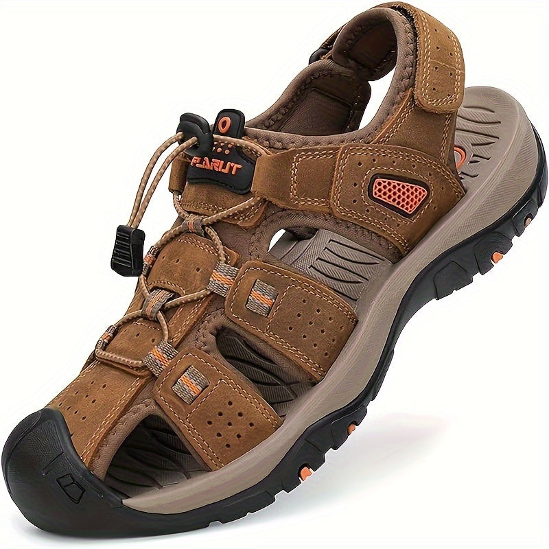 [Hiking Sandals Waterproof] Men's Hiking Sandals Closed Toe Outdoor Beach Sandal Waterproof Sport Fisherman Sandals Water Shoes, Summer