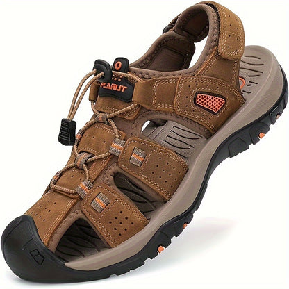 [Hiking Sandals Waterproof] Men's Hiking Sandals Closed Toe Outdoor Beach Sandal Waterproof Sport Fisherman Sandals Water Shoes, Summer