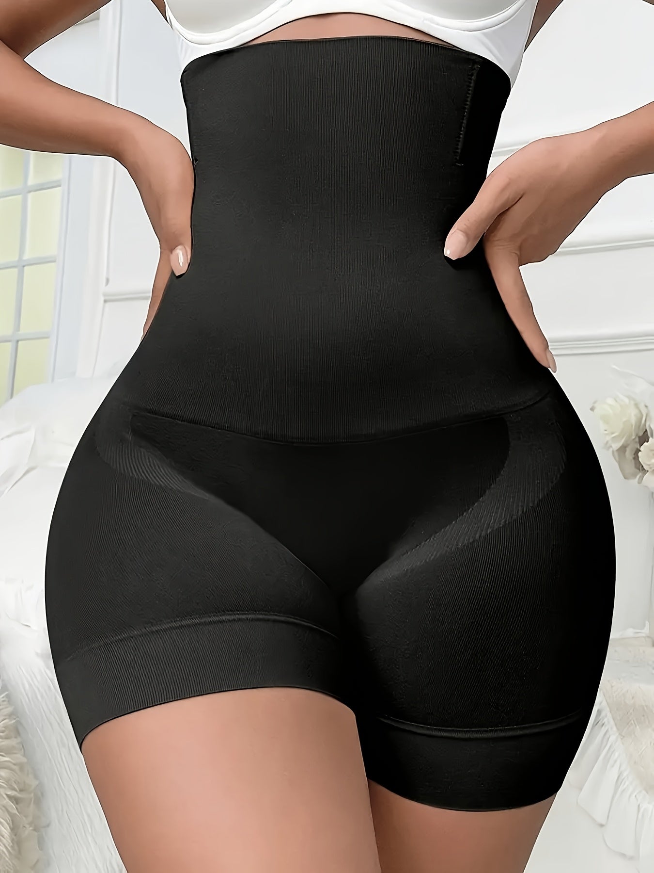[1-Pack Tummy Control] 1-Pack Women's Plus Size High-Waisted Seamless Tummy Control -Lifting Shorts | Seamless, Adjustable Strap, Firming & Lifting, Comfortable for Women, 1XL-5XL