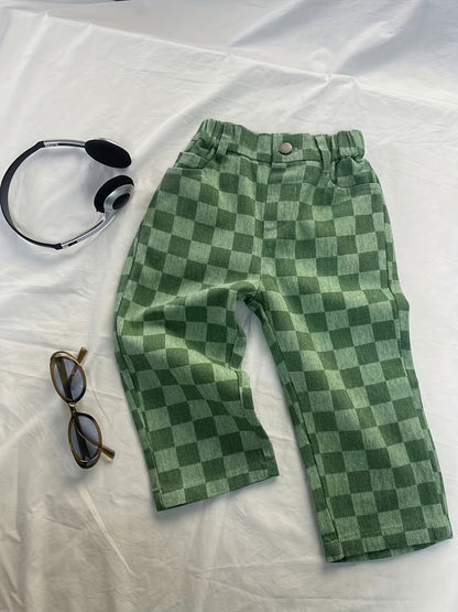 2024 Autumn Winter New Collection Boys And Girls Korean Easy Japanese Trendy Fashion Plaid Long Pant, for Outdoor
