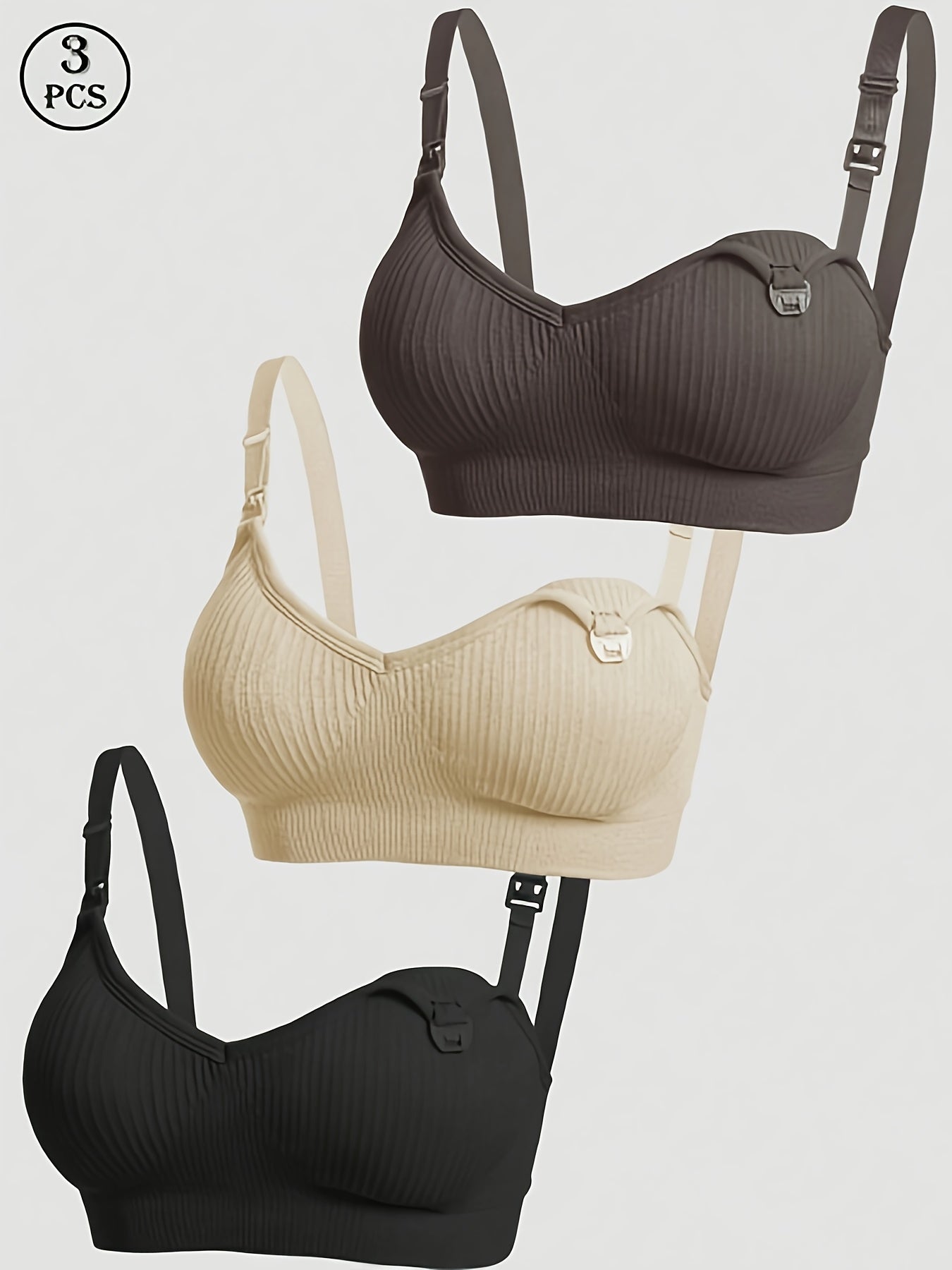 [Selected 3pcs Set] Comfortable Bandeau Bra for Women Tube Top Style with Ribbed Fabric And Elastic Support Perfect for Daily Wear Seamless Bandeau Bra for Women Strapless Wireless Tube Top with Removable Pads Super Stretchy And Soft Fit