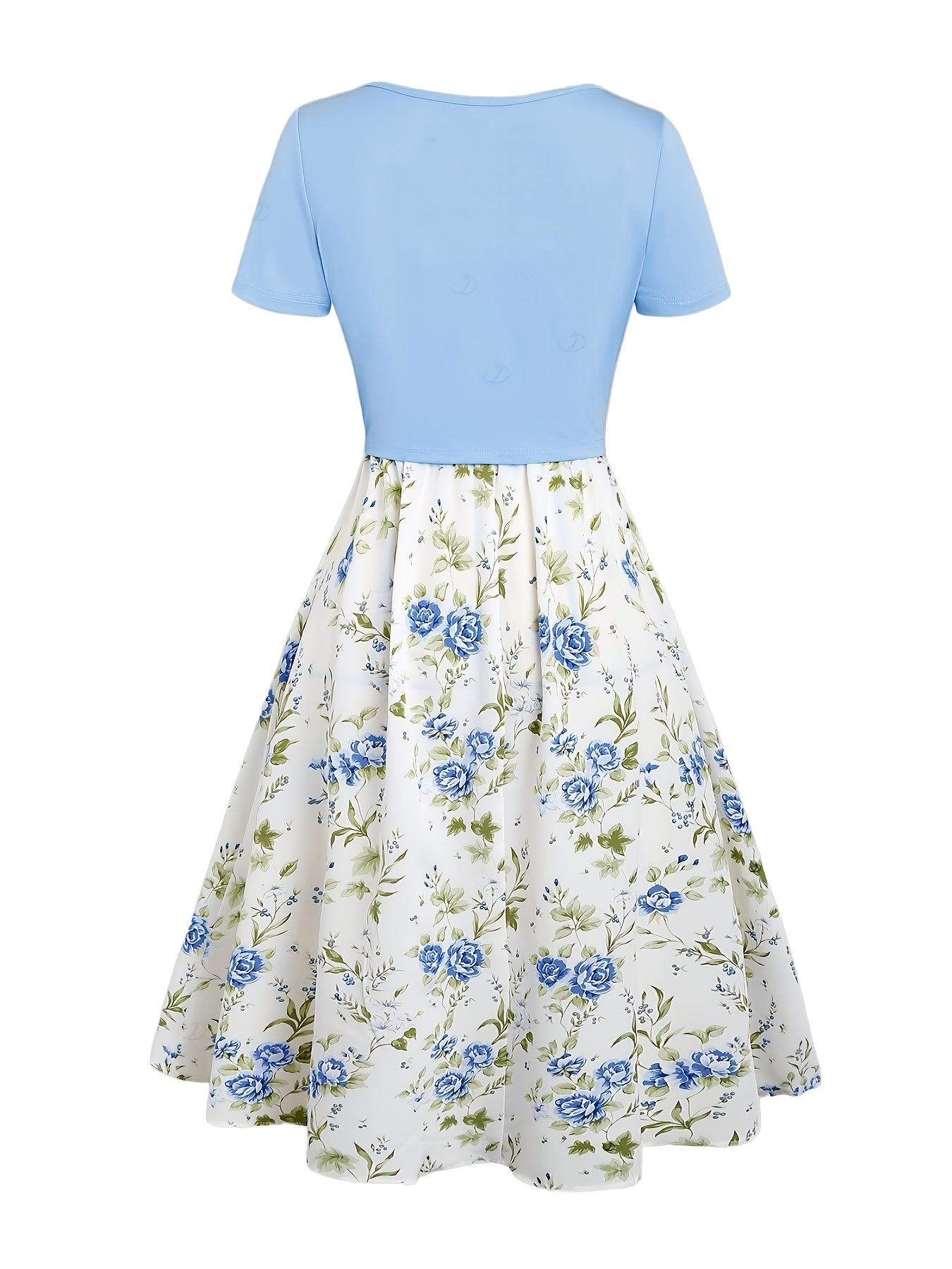 Floral Print Waisted Sleeveless Cami Dress And Solid Lace Up Short Sleeve Crop Top Set