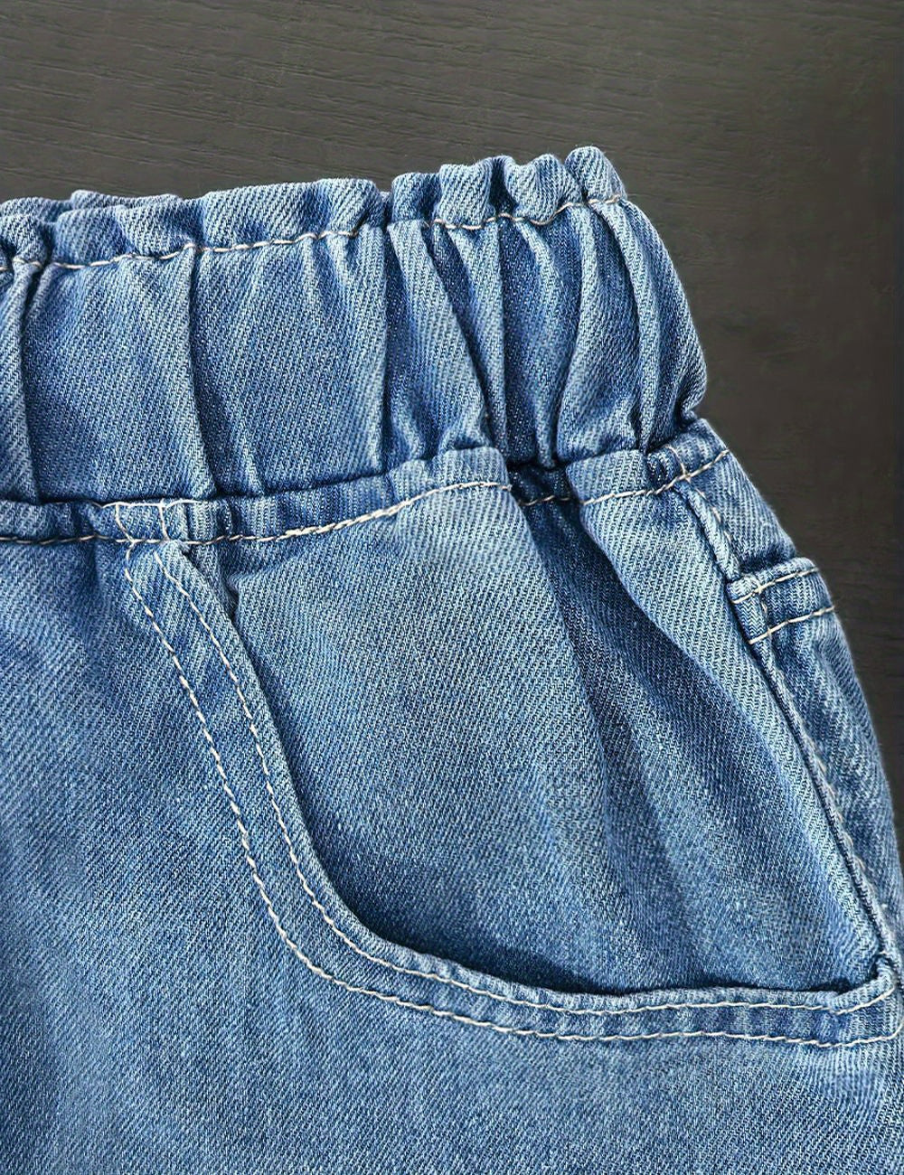 High-Waisted Wide-Leg Jeans, Super Charming Elastic Waist Thin Pants, Solid Color Washed, 2025 Autumn and Winter New