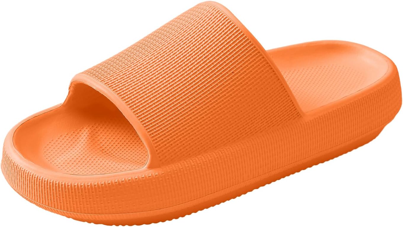 Men's and Women's Bathroom Indoor Slippers, Men's Quick-Dry Slippers, Arch Support Shower Shoes with Cushioned Soles