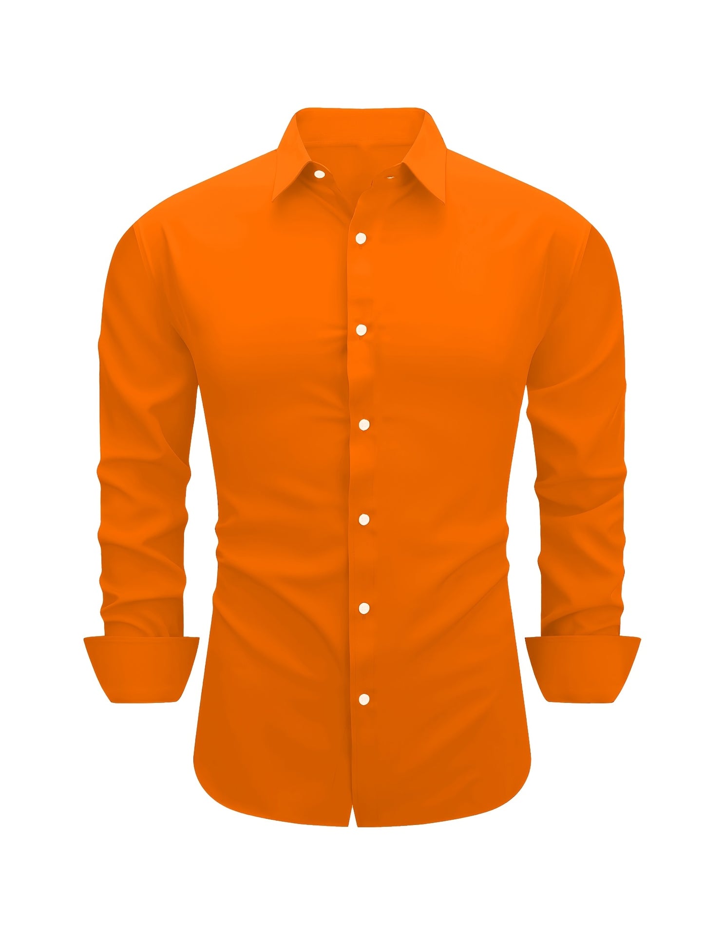 2pcs Set Of Men'S Plus-size Long-sleeve Shirts, 2XL To 6XL Size Shirts For Chubby Men, Versatile Plus-size Shirts For Daily Commuting, Summer Cool Shirts, Easy-care Wrinkle-resistant Plus-size Business Shirts, Gifts For Family