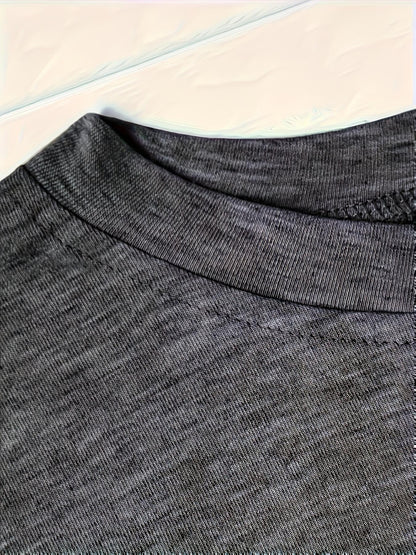 Women'S Casual Sweatshirt, Printed Design - All Seasons, Medium Stretch, Round Neck, Long Sleeve Top