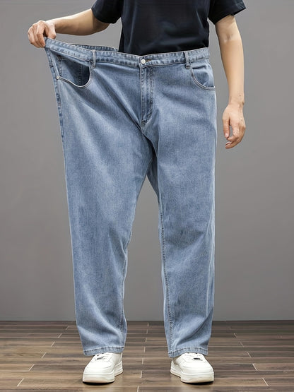Men's Relaxed Fit Jeans - Classic Wash Clean Finish Travel
