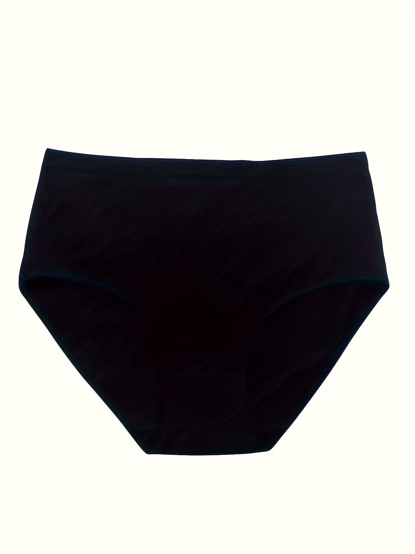 8pcs Of Oversized High Waisted Women's Underwear, 95% 5% Stretch, Breathable, Abdominal Control, Solid Color, Fabric Underwear