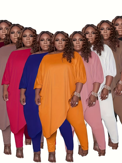 Plus Size, 1pc Plus Size Women's Clothing, Elastic, Soft And Comfortable, Skin-friendly And Breathable, Simple But Elegant, You Can Casually Match with Flats Or High Heels, Suitable for Leisure, Shopping, S,, And So On