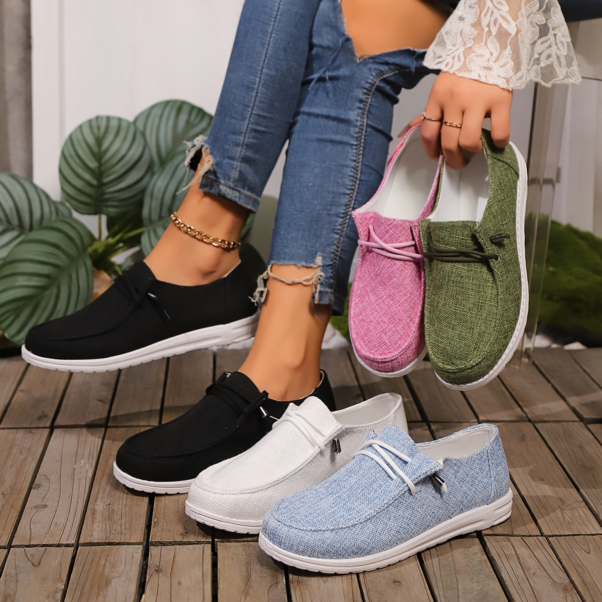 Comfortable Loafers - Super Lightweight, Breathable, Soft Sole, Round Toe, EVA Outsole, Women's Casual Everyday Shoes - All Seasons, Solid Colors, No Prints, Low-cut Flat Walking Shoes, Women Shoes, Sneakers