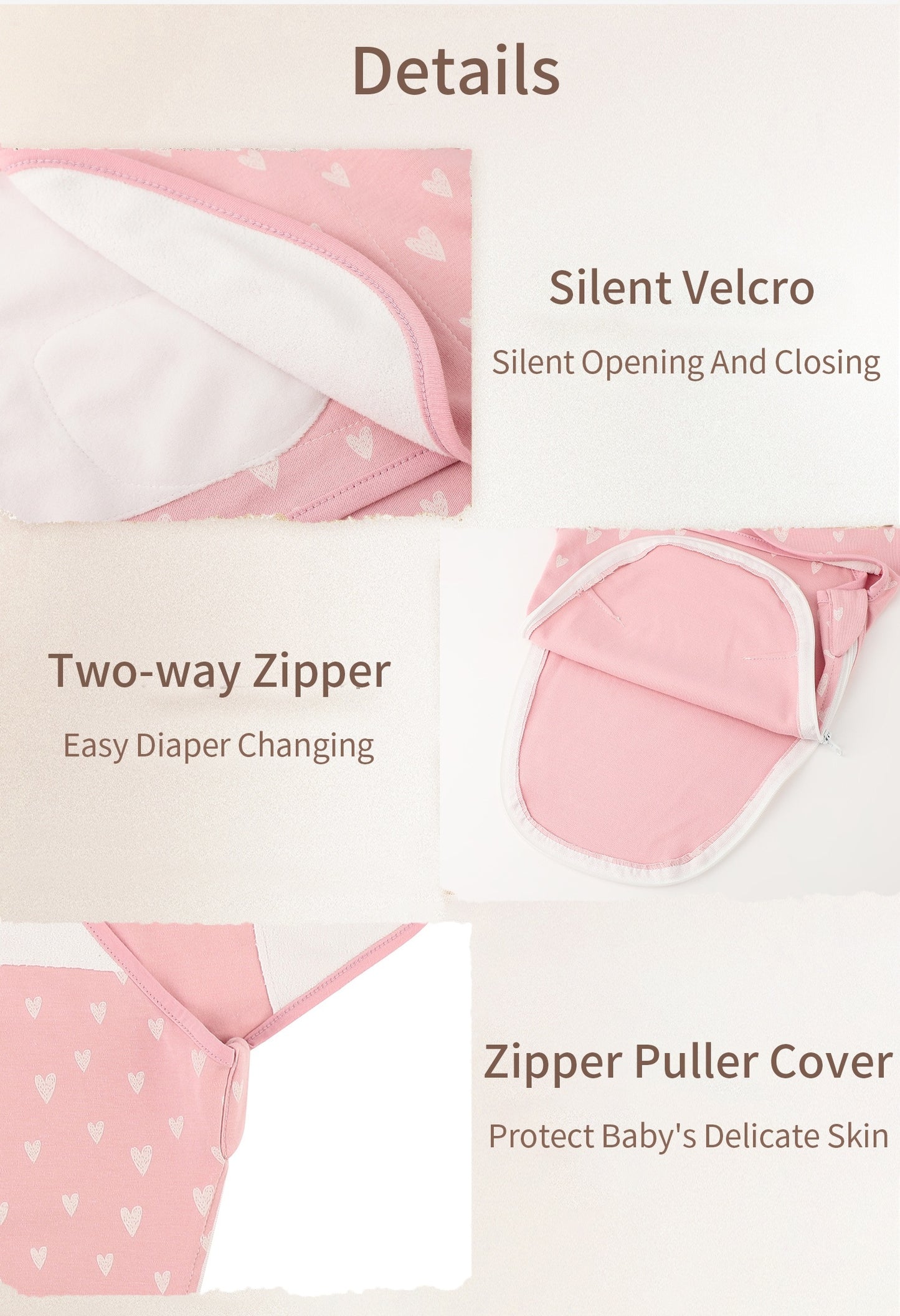 Baby Swaddle Sleeping With Zipper - Newborn Swaddle Sleeping , Suitable For Babies 0-4 Months Old. Features A Leg Zipper For Easy Diaper Changing; An Essential Item For Newborns.