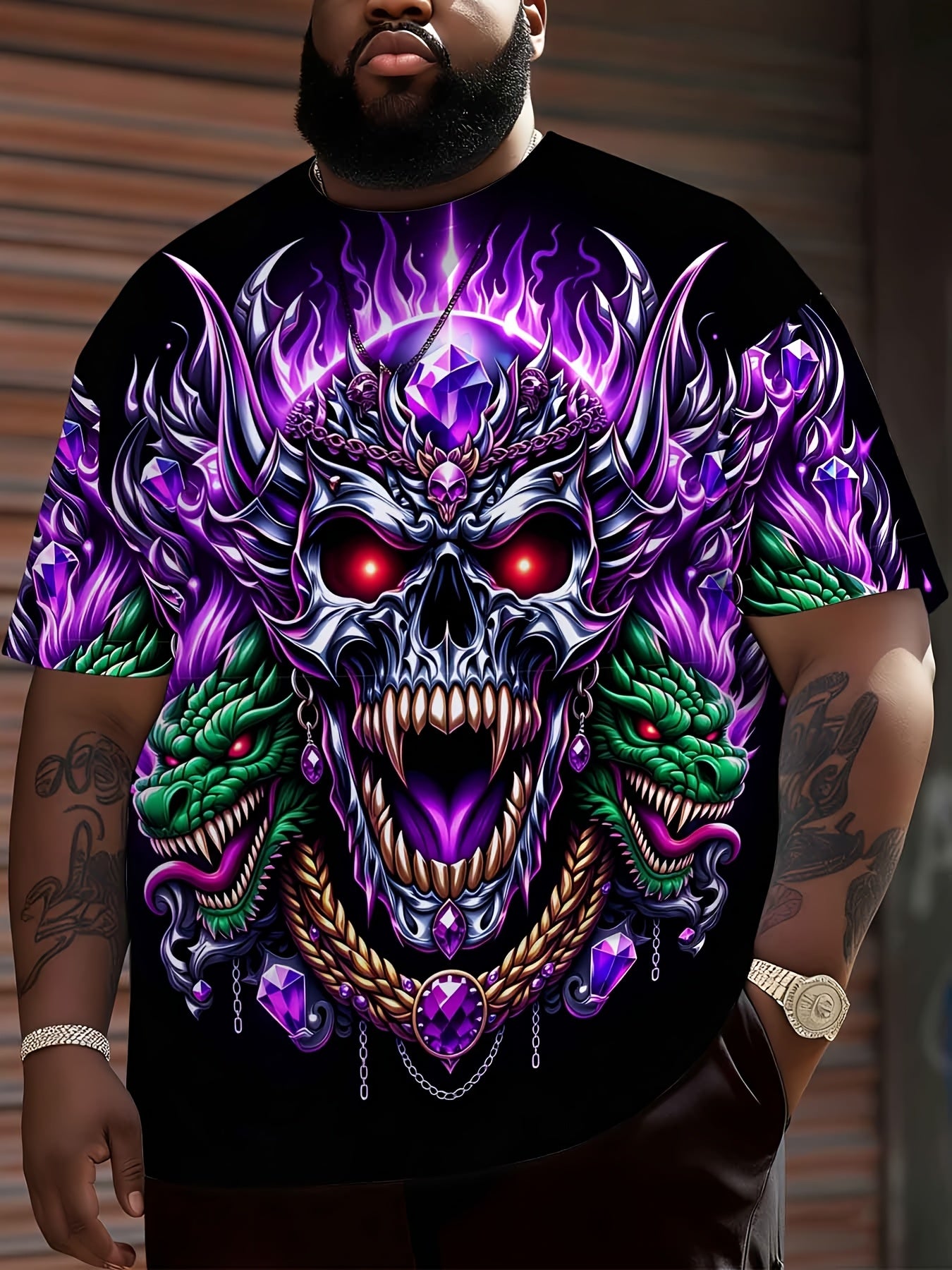 Men's Multicolor Printed Graphic T-Shirt - product view 1