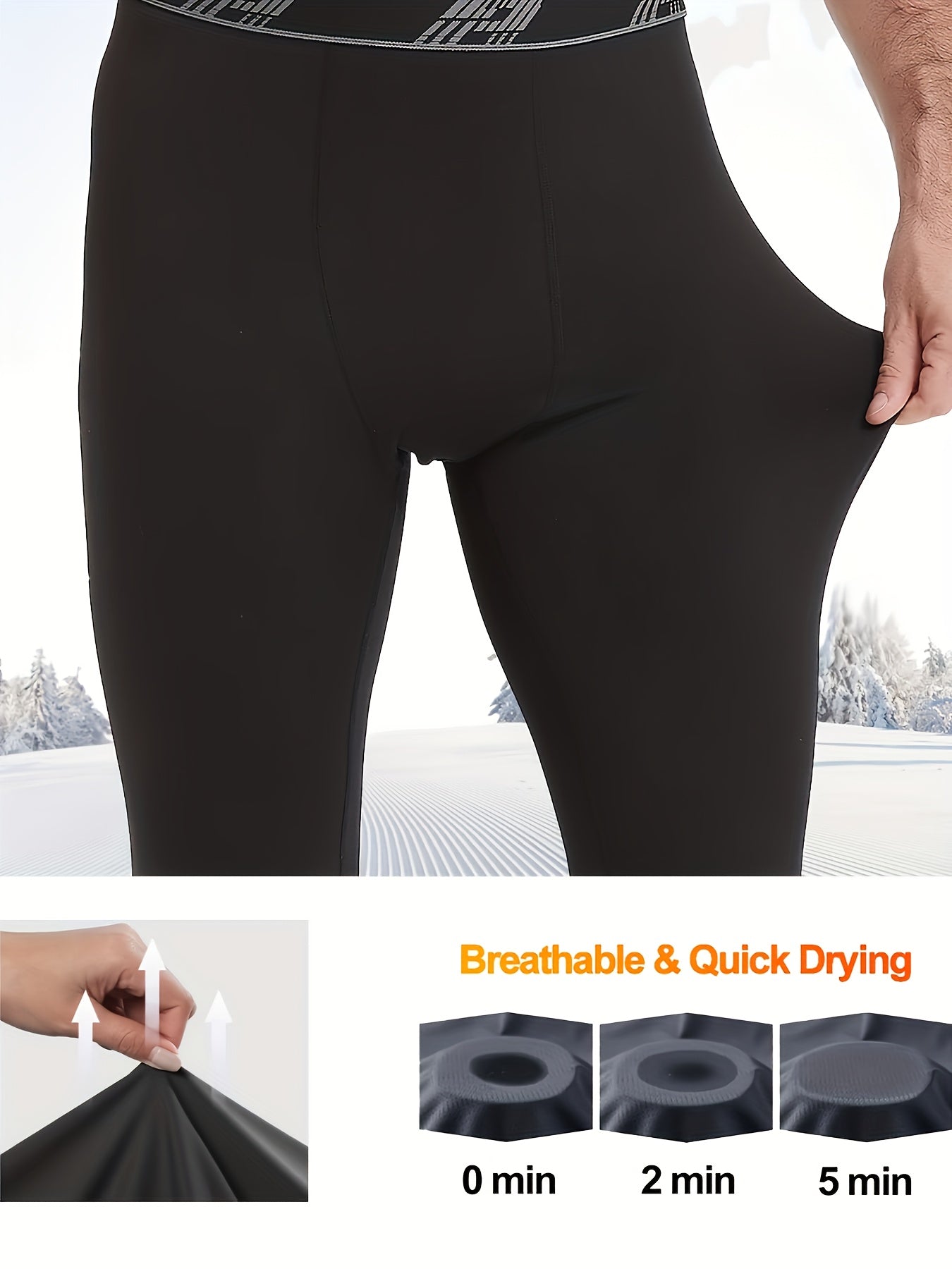 4-Piece Men's Thermal Compression Tights Warm, Close-Fitting Base Layer Tights Top Choice for Spring Outfits Perfect Valentine's Day Gift for 2026