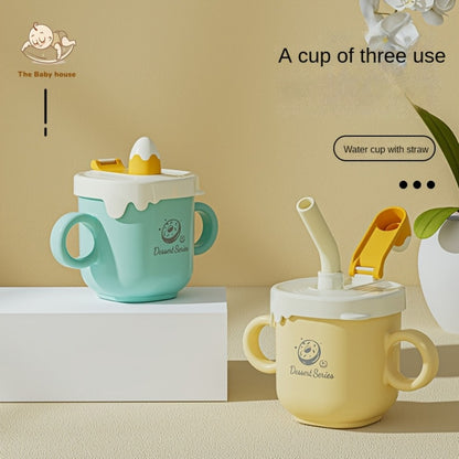 316 Stainless Steel Straw Sippy Cup - Measurement Scale and Non-Slip Grip
