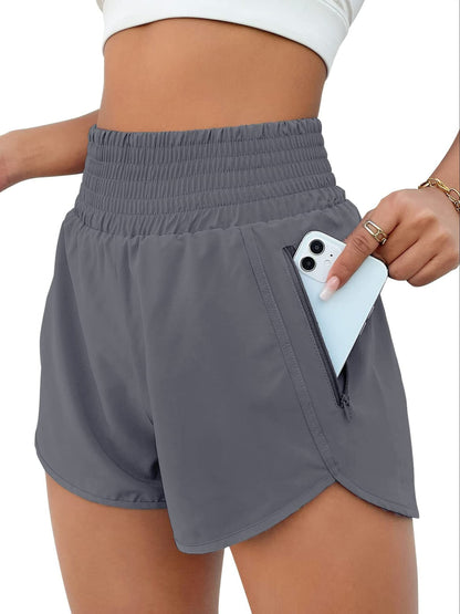 Women's Khaki High-Waist Shorts - product view 3