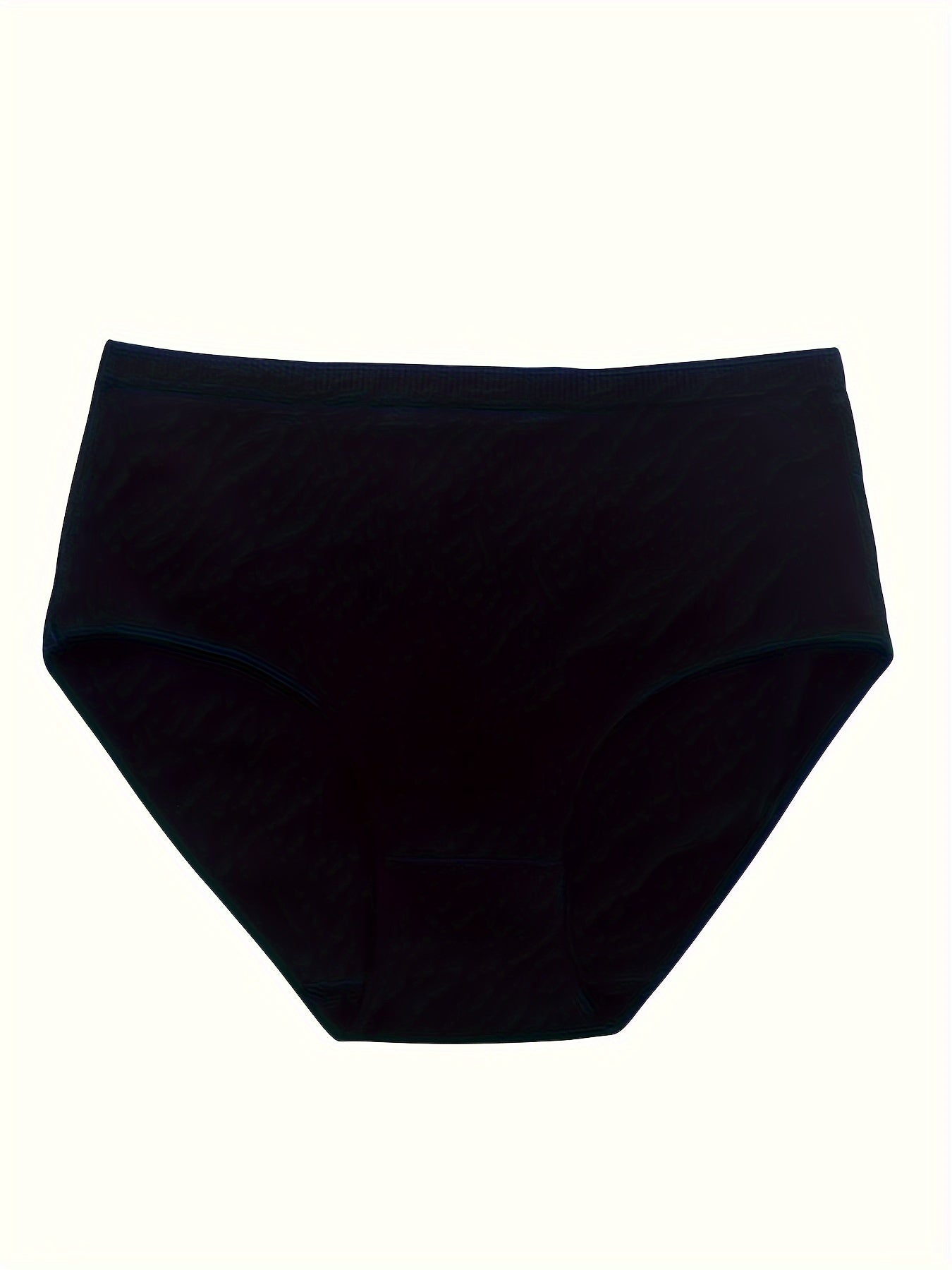 [8pcs High Rise Briefs] 8pcs Solid Simple High Rise Briefs, Comfy Breathable Stretchy Intimates Panties, Women'S Lingerie & Underwear