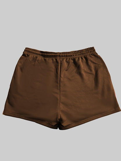 CharmGlow Summer Casual y Solid-color Drawstring High-waisted Women's Shorts