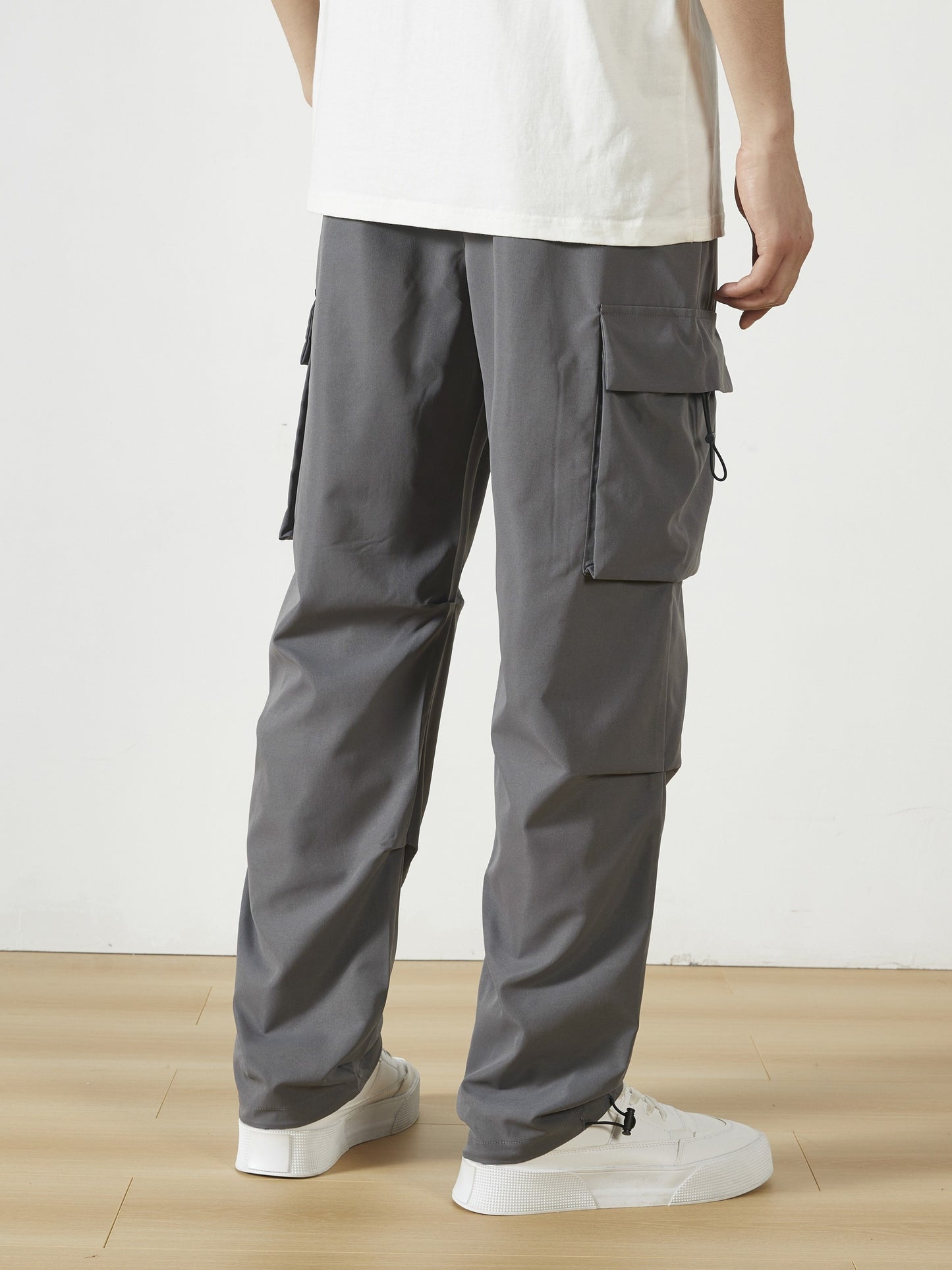 Men'S Straight-Leg Cargo Pants with Multiple Pockets, Suitable for Outdoor Street Fashion