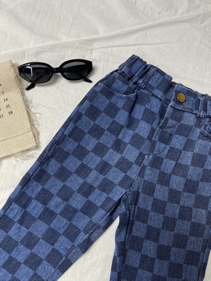 2024 Autumn Winter New Collection Boys And Girls Korean Easy Japanese Trendy Fashion Plaid Long Pant, for Outdoor