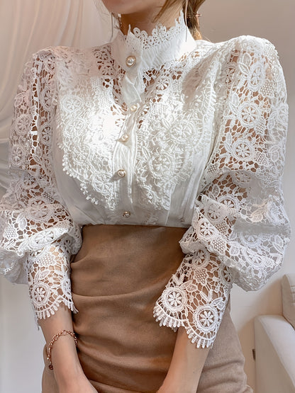 Women's Dark Green Lace Shirt - product view 24