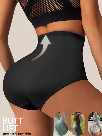 QUASTI 4pcs Women'S Underwear High Waist Tummy Control Panties Seamless Shapewear Briefs Butt Lifting Body Shaper for Waistline Reduction And Full Coverage Support