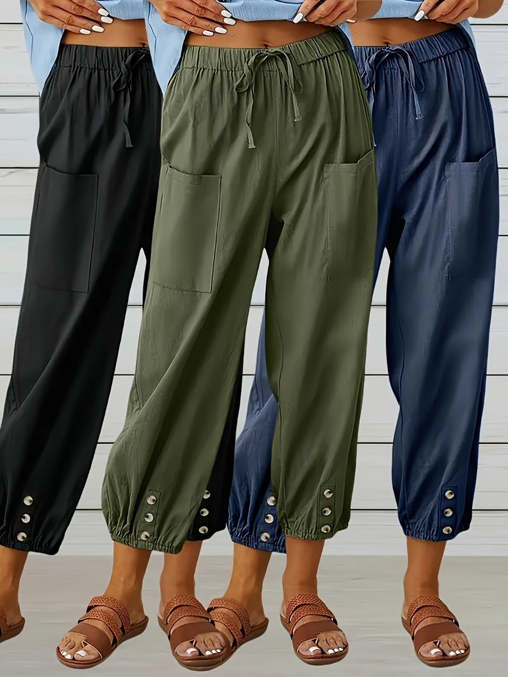 Women's Wide Leg Pants - High Waist Wide leg 66