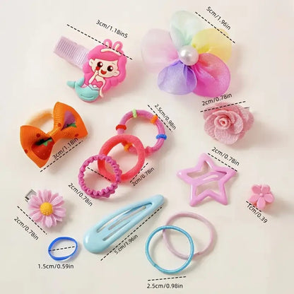 Girls' Hair Accessories Set 718-Piece - Bows and Clips