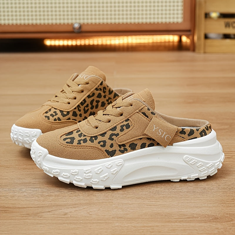 Women'S Fashion Sandals with Thick Platform, Casual Shoes, Versatile And Comfortable, Featuring a Easy Leopard Print, Ideal for Outdoor Hiking And Walking., Women Shoes