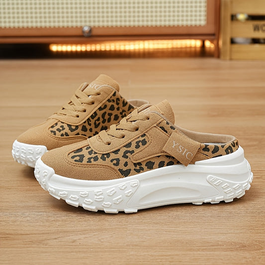 Women'S Fashion Sandals with Thick Platform, Casual Shoes, Versatile And Comfortable, Featuring a Easy Leopard Print, Ideal for Outdoor Hiking And Walking., Women Shoes