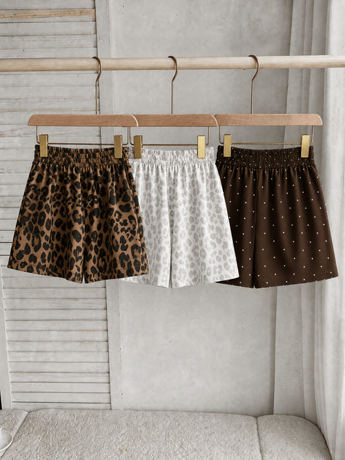 3pcs Women's Camo Print Shorts - Short Length Athletic Running Shorts with Camouflage, Beltless & Machine Washable Fabric Suitable for Gym, Outdoor, Casual Attire, Casual Shorts Pack